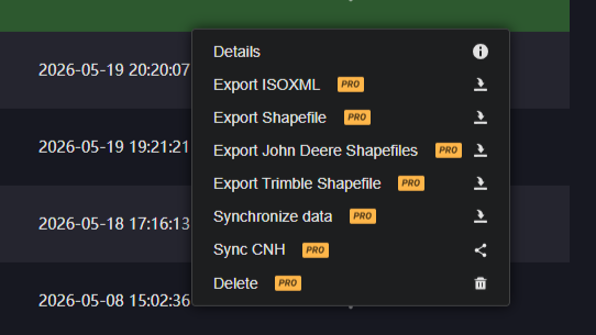 Export file workflow in FieldFusion